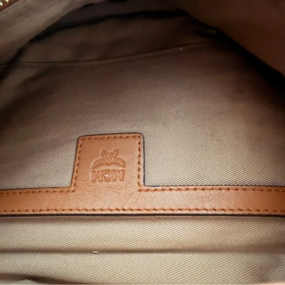 MCM Cognac Visetos Belt Bag - Picture 6 of 6